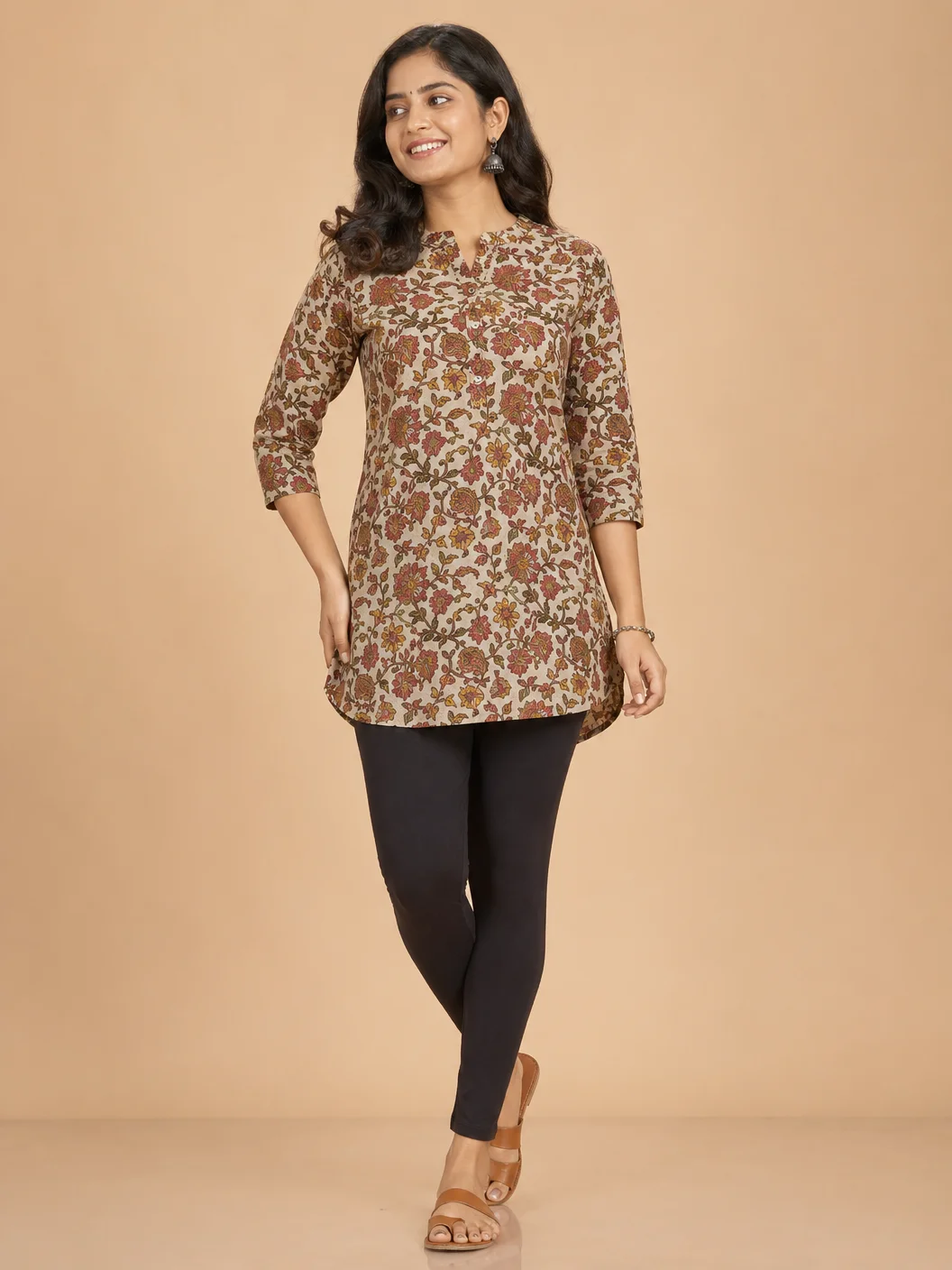 Mustard Yellow A-Line Kurti
